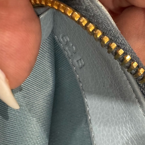 Light blue Prada long zippy wallet (soft leather) - Picture 5 of 9